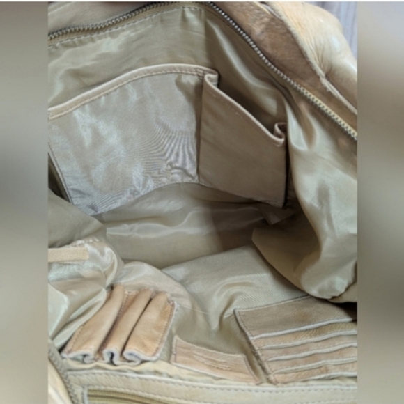 Latico Leather "Martine" Woven Tote Oversized Bag Color Honey - Picture 13 of 15